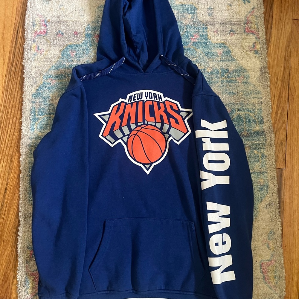 NBA New York Knicks Blue and Orange Hoodie